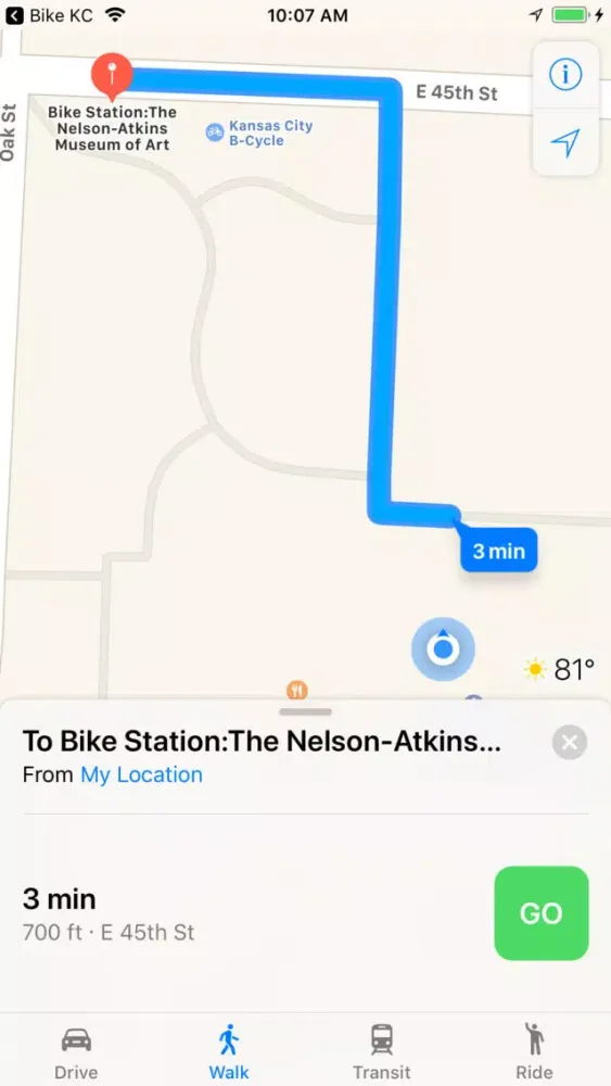 Bike Stations Kansas City سکرین شاٹس