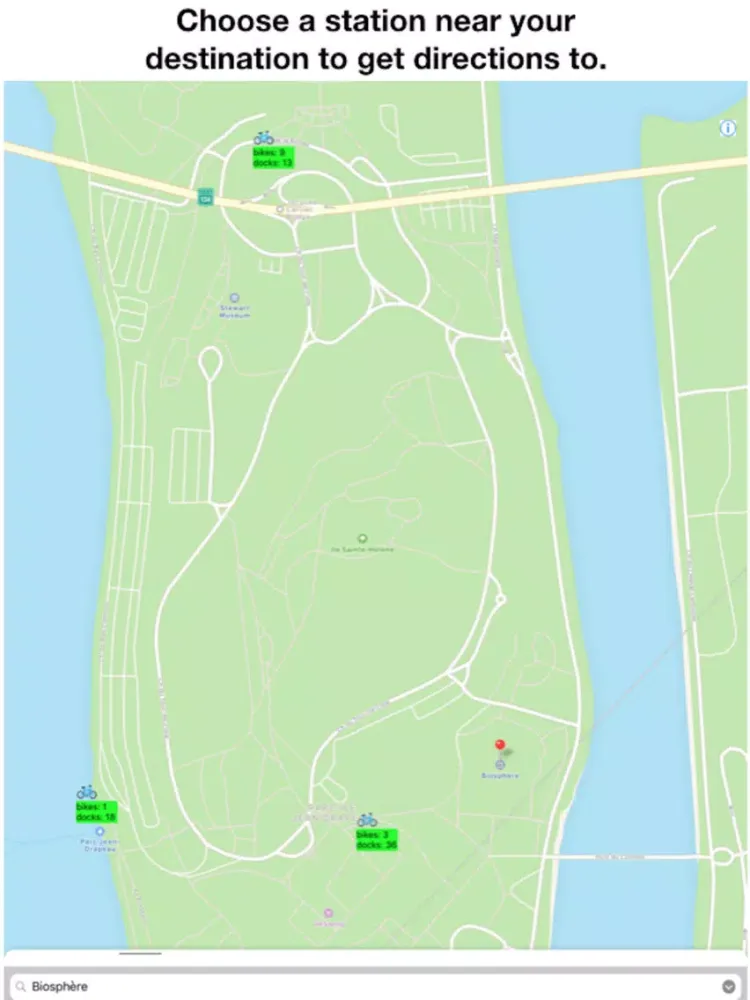 Zrzuty ekranu Bike Stations Montreal iPad 