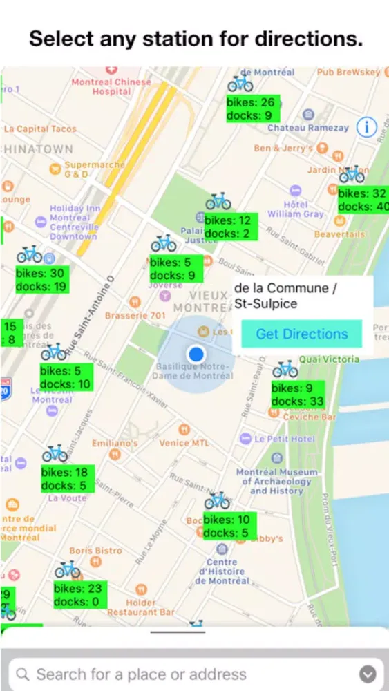 Zrzuty ekranu Bike Stations Montreal
