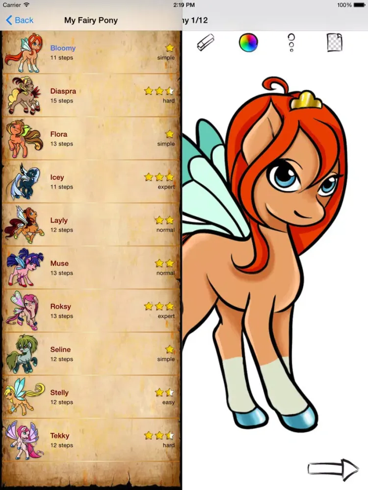 Drawing Fairy Pony iPad  Screenshots