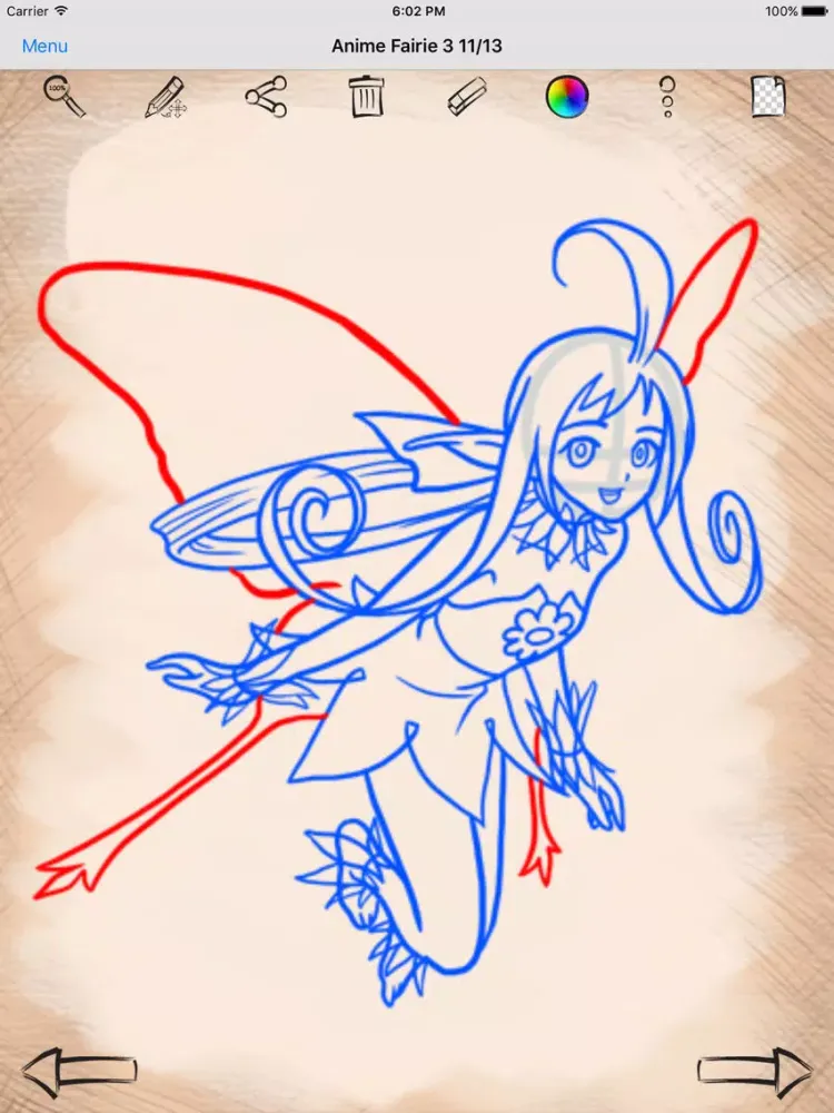 Tangkapan layar Drawing Fantasy Fairies iPad 