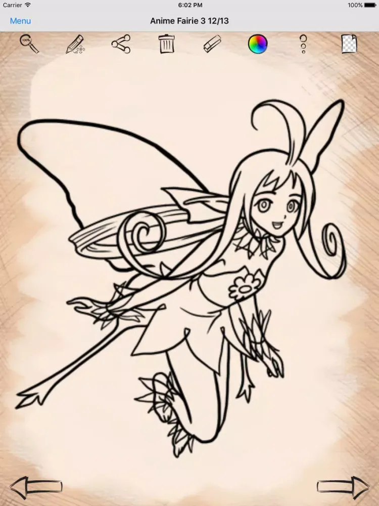 Tangkapan layar Drawing Fantasy Fairies iPad 