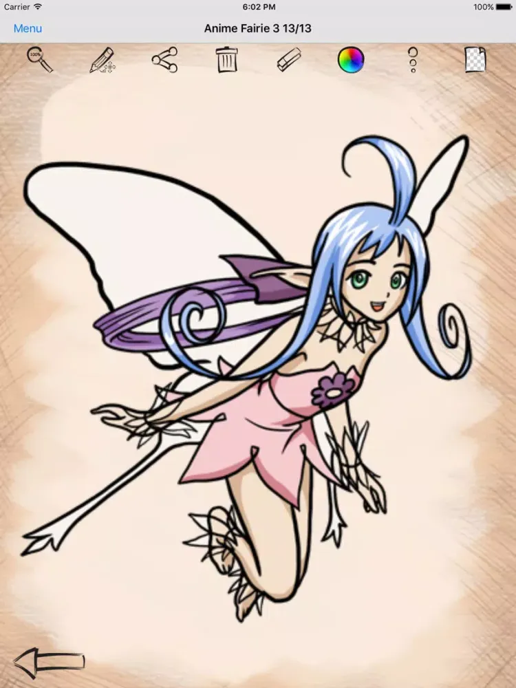 Tangkapan layar Drawing Fantasy Fairies iPad 