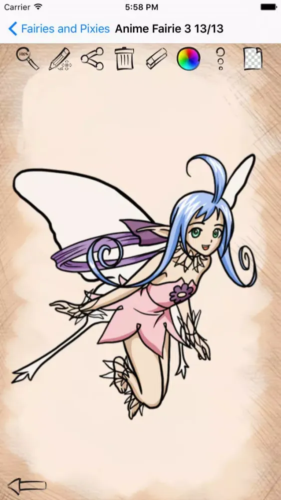 Tangkapan layar Drawing Fantasy Fairies
