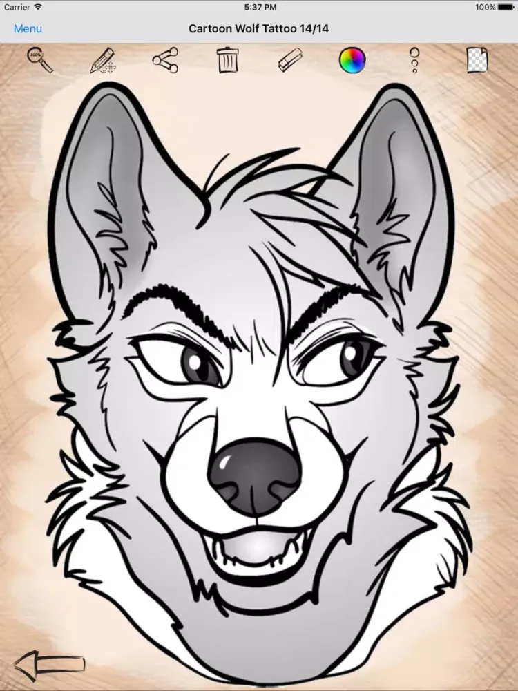 Drawing Tattoo Wolves iPad  스크린샷