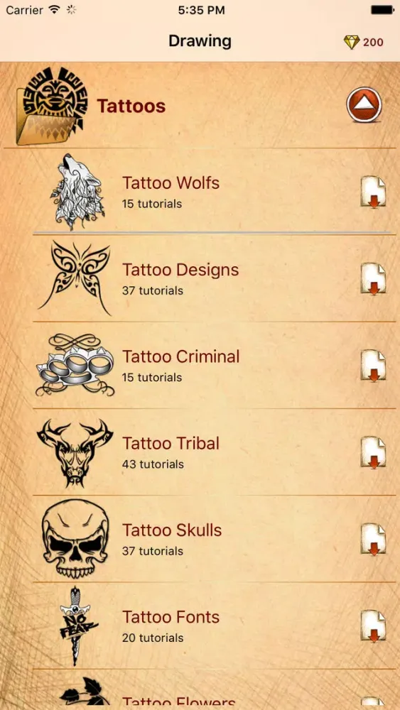 Drawing Tattoo Wolves 스크린샷