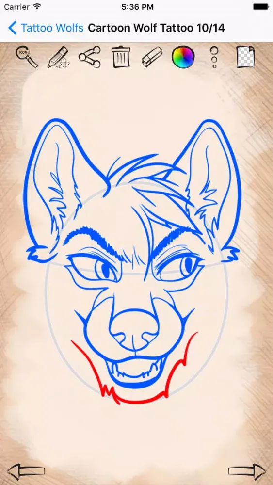 Drawing Tattoo Wolves 스크린샷