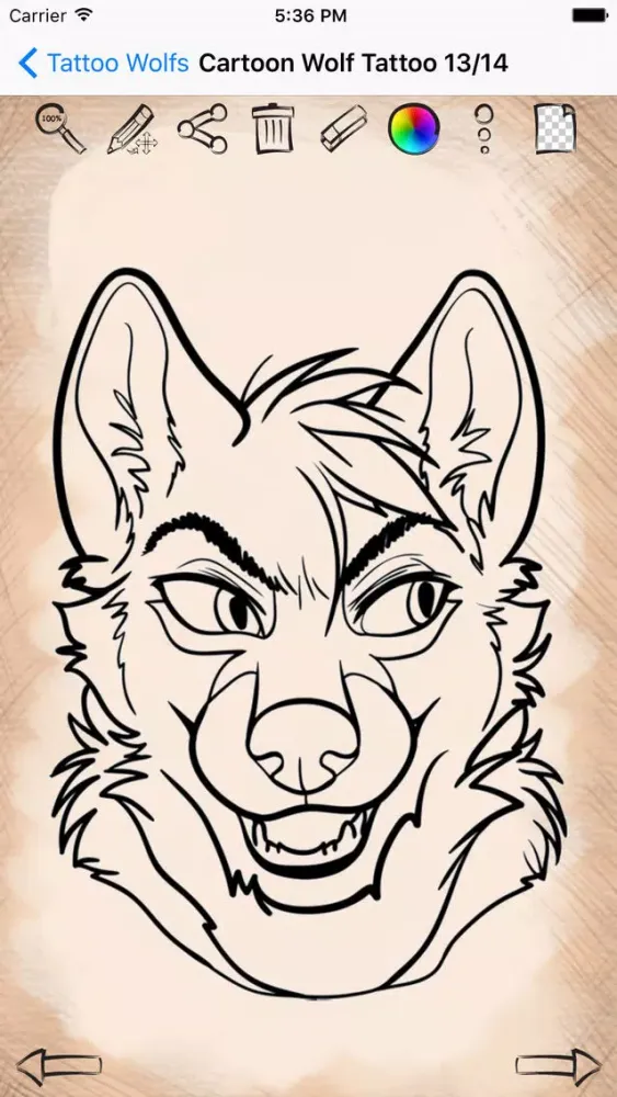 Drawing Tattoo Wolves 스크린샷