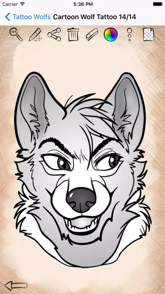 Drawing Tattoo Wolves 스크린샷