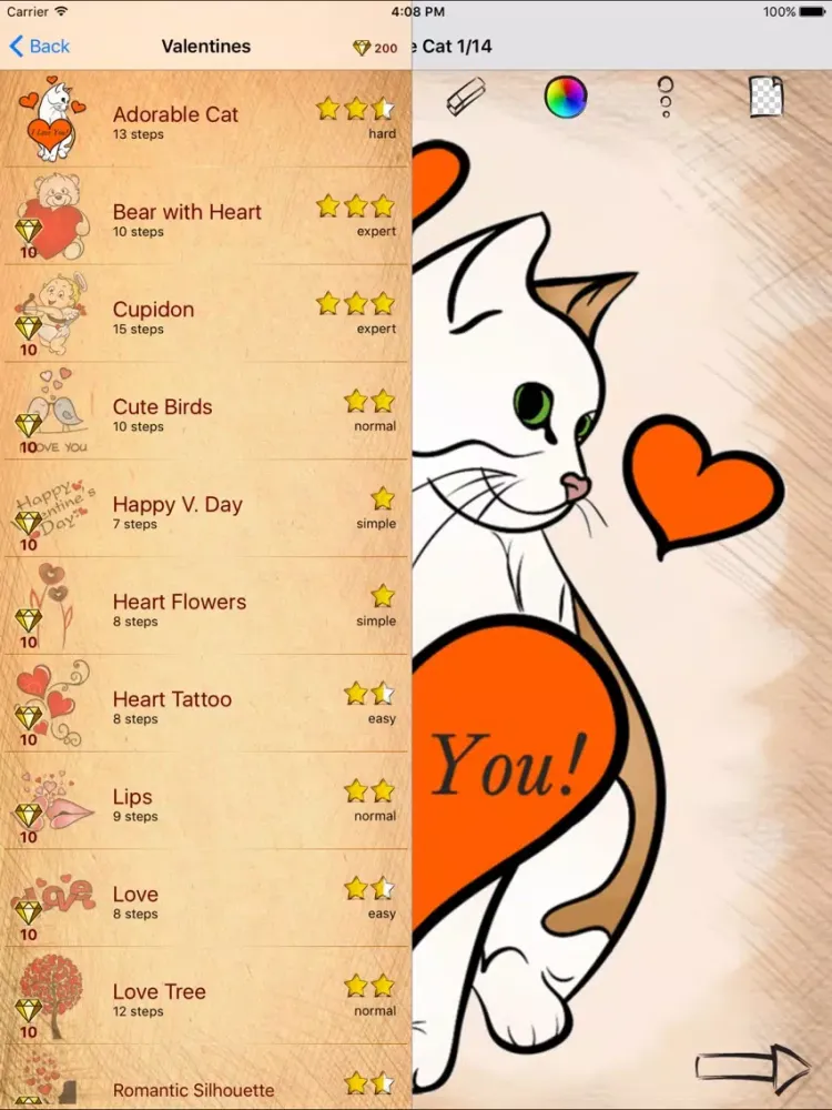 Screenshot di Drawing Lovely Valentines iPad 