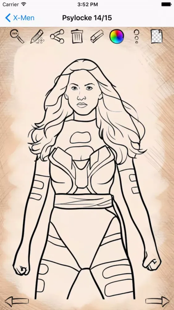 Capturas de tela do Drawing for X-Men