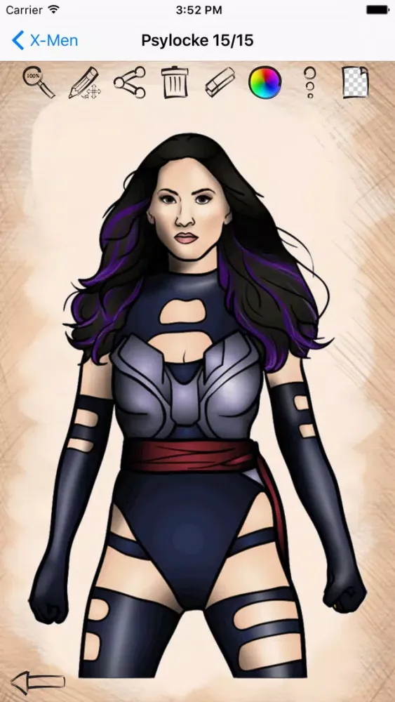 Capturas de tela do Drawing for X-Men