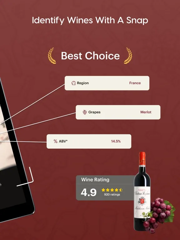 ภาพหน้าจอของ AI Wine Scanner Wine Rating iPad 
