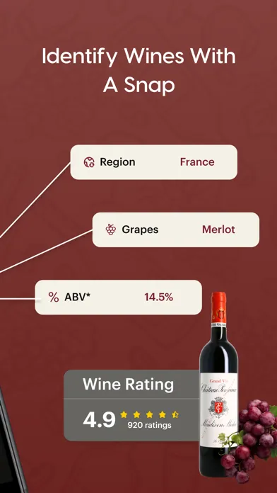 ภาพหน้าจอของ AI Wine Scanner Wine Rating