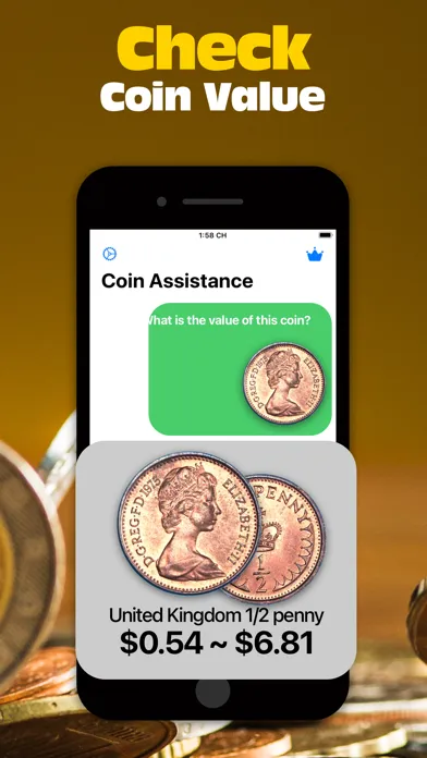 Tangkapan skrin CoinGenie: Identify Coins