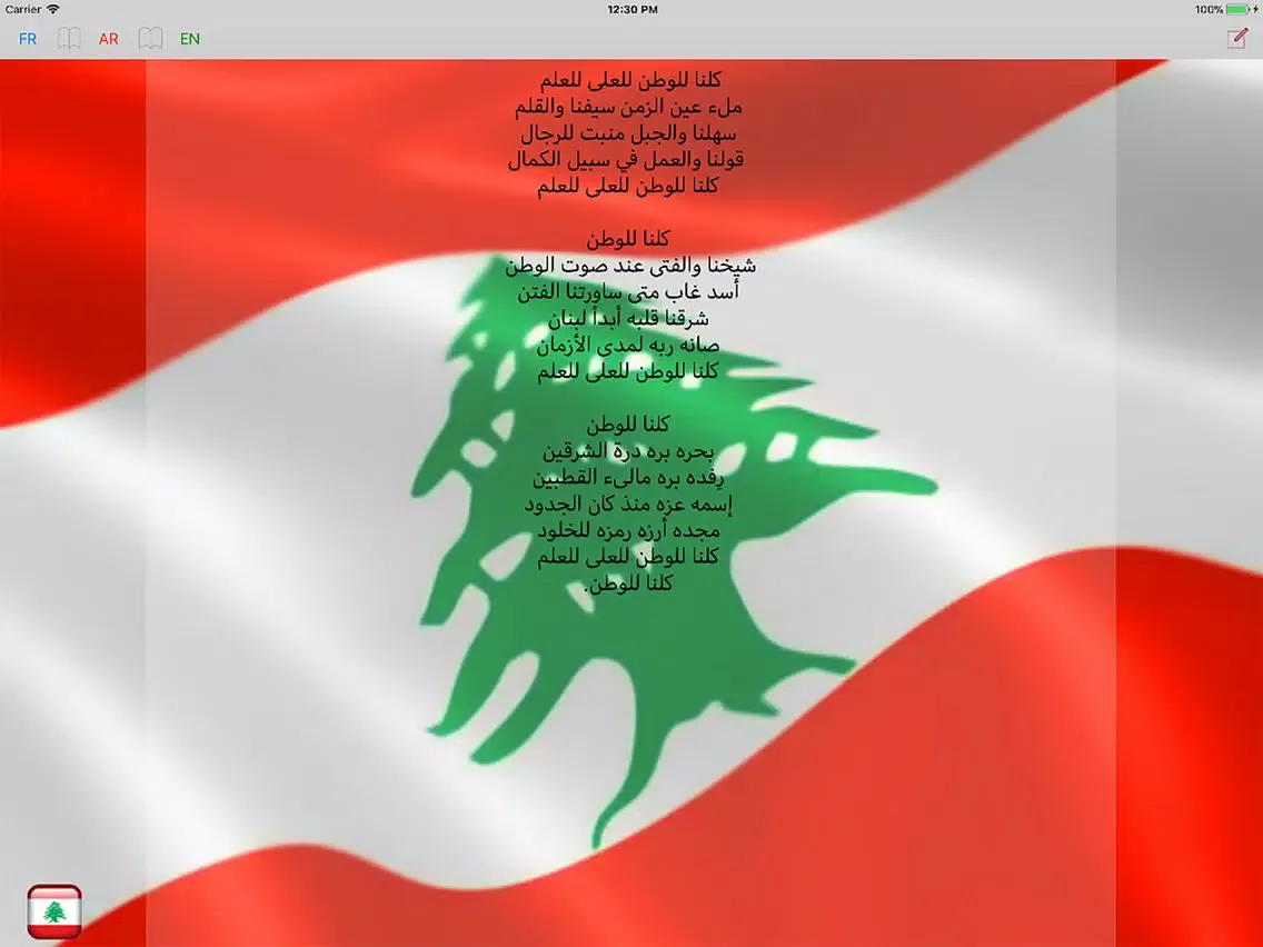 Lebanon Anthem النشيد اللبناني iPad  স্ক্রিনশট