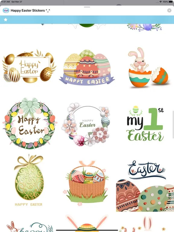 Happy Easter Stickers ^_^ iPad 應用截圖