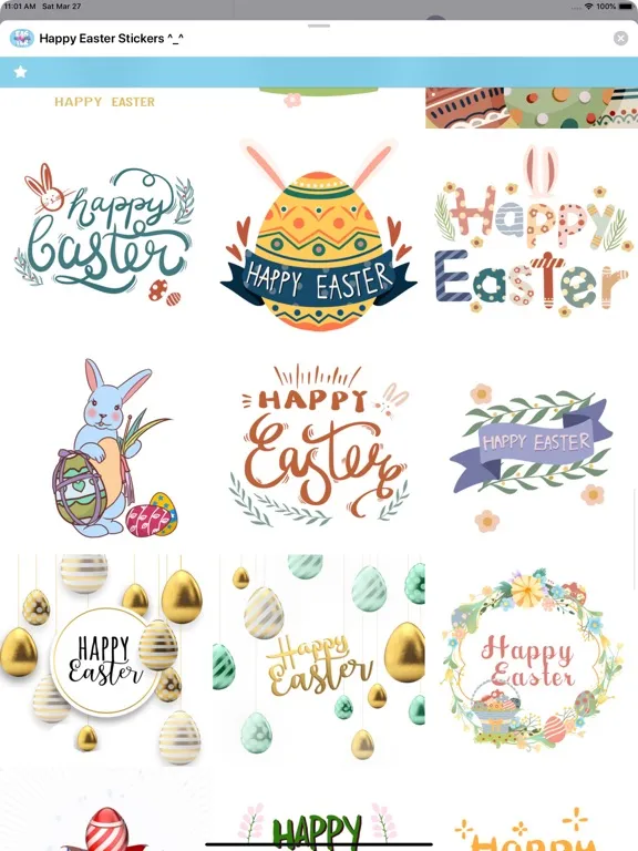 Happy Easter Stickers ^_^ iPad 應用截圖