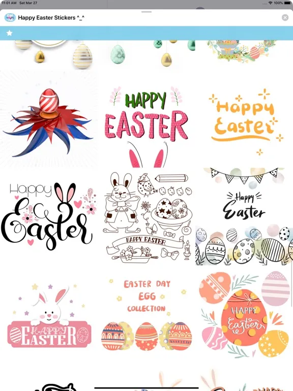 Happy Easter Stickers ^_^ iPad 應用截圖