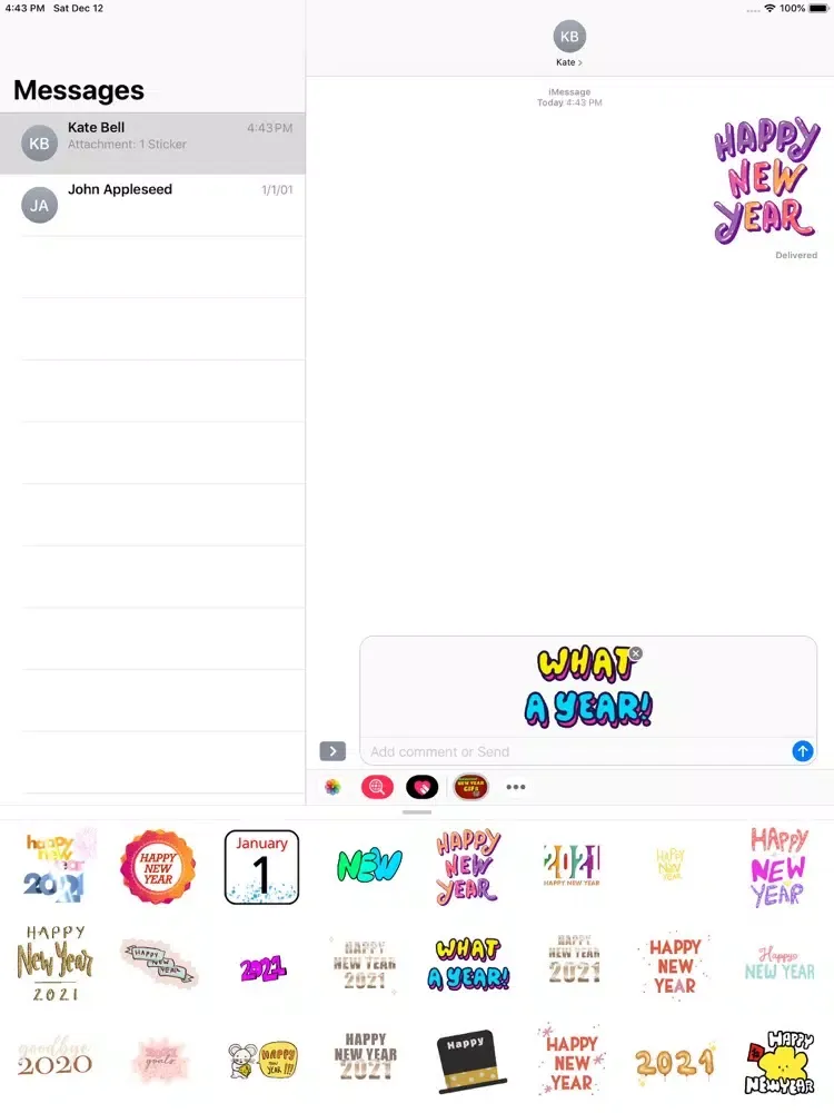 Happy New Year Animated Gifs iPad  स्क्रीनशॉट
