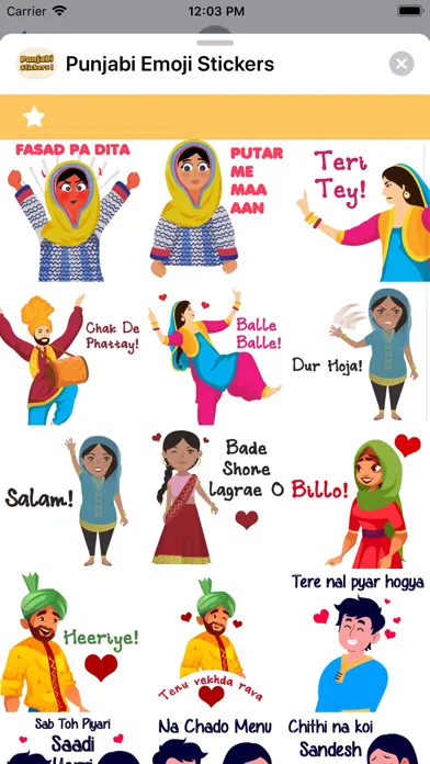Capturas de pantalla de Punjabi Emoji Stickers