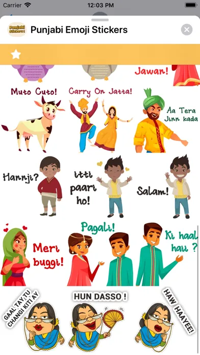 Capturas de pantalla de Punjabi Emoji Stickers