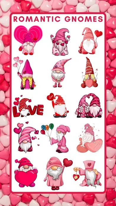 Capturas de tela do Valentine's Day Stickers ^_^