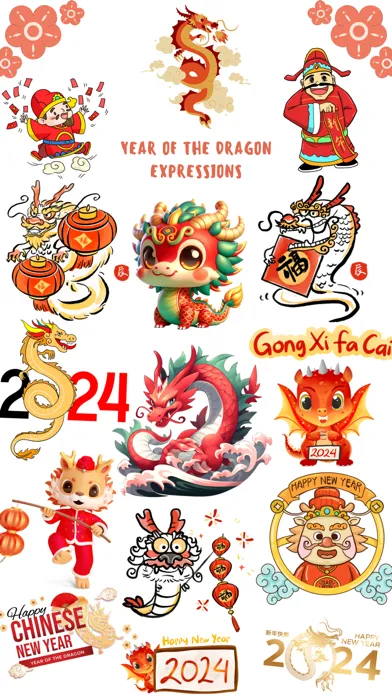 Year of the Dragon Stickers Ekran Görüntüleri