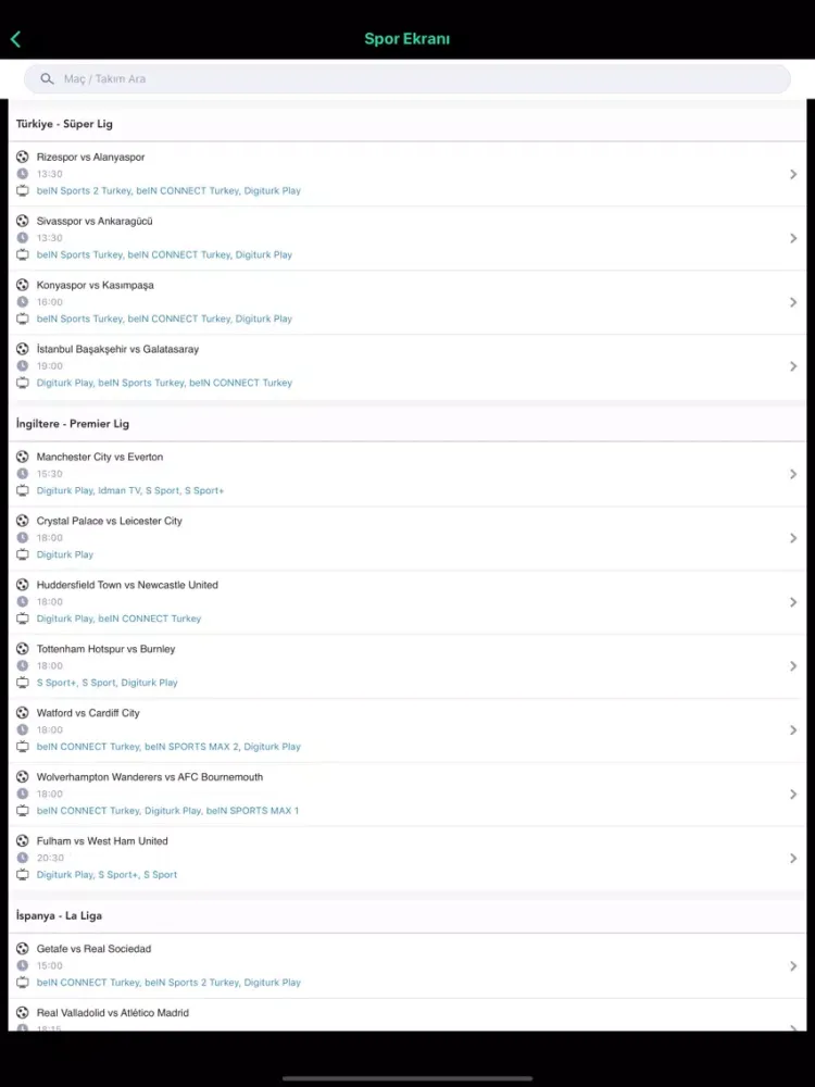 Cep Stadyum Dark iPad  سکرین شاٹس