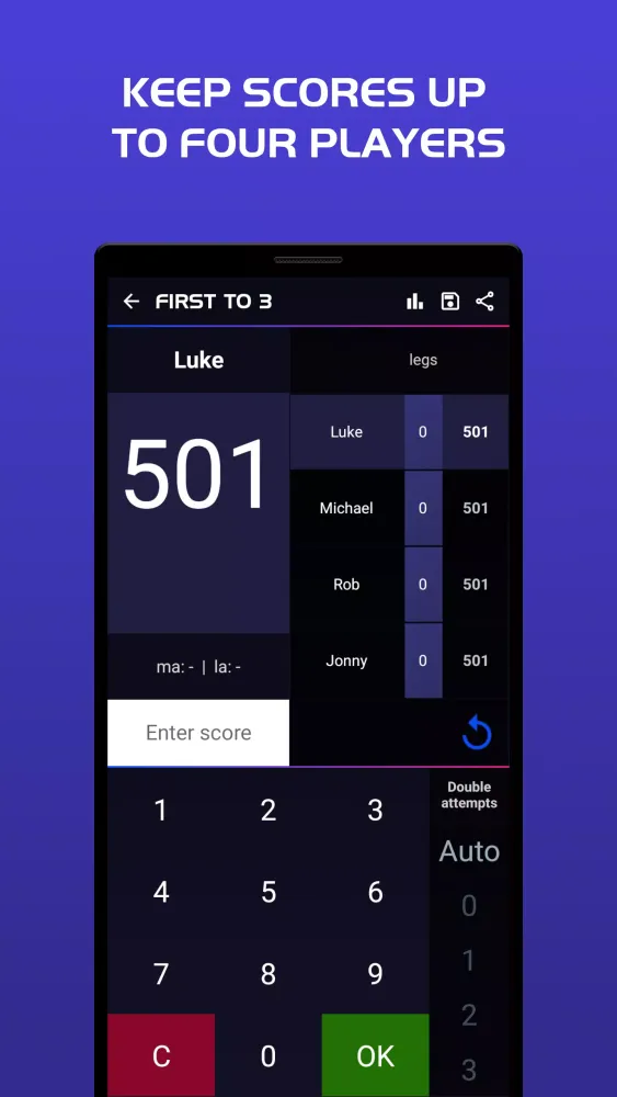 Darts Scoreboard Screenshots