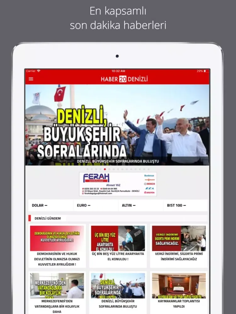 Haber20Denizli iPad  Screenshots