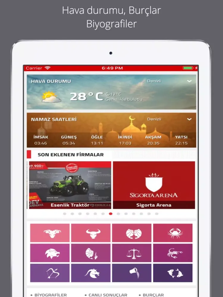 Haber20Denizli iPad  Screenshots