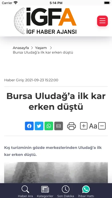 İGF Haber Ajansı (İGFA) Screenshots