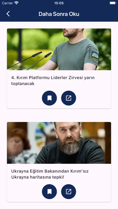 Capturas de tela do Kırım Haber Ajansı