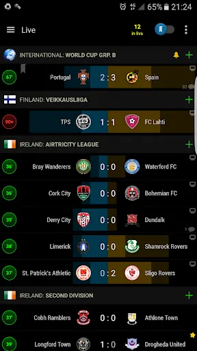 PRO Live Scores S-Center Screenshots