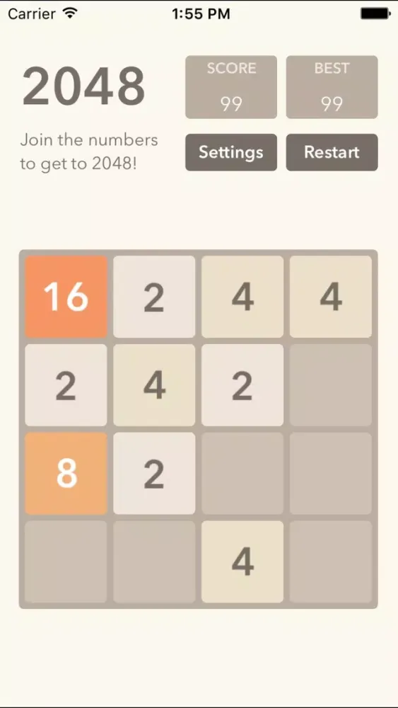 Capturas de tela do 2048 - New 2048 Game