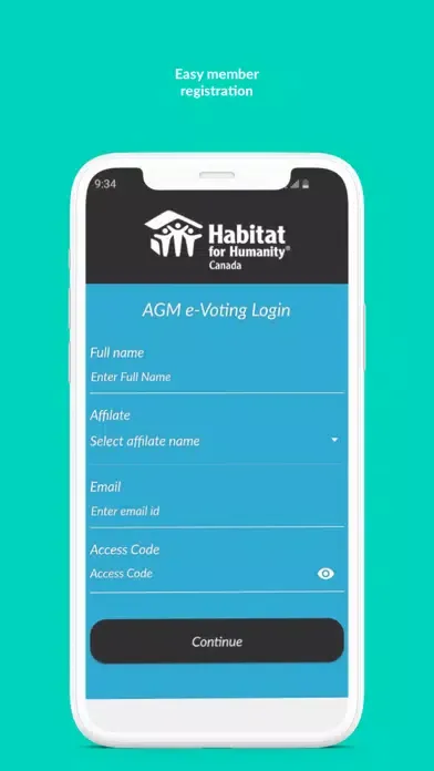 AGM eVoting App Screenshots