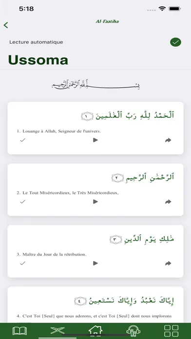 Capturas de pantalla de Ussoma - Coran (Islam)