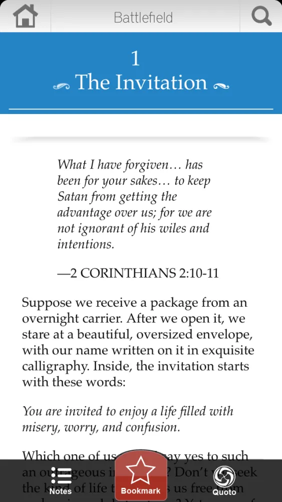 Tangkapan skrin Battlefield of the Mind Devotional