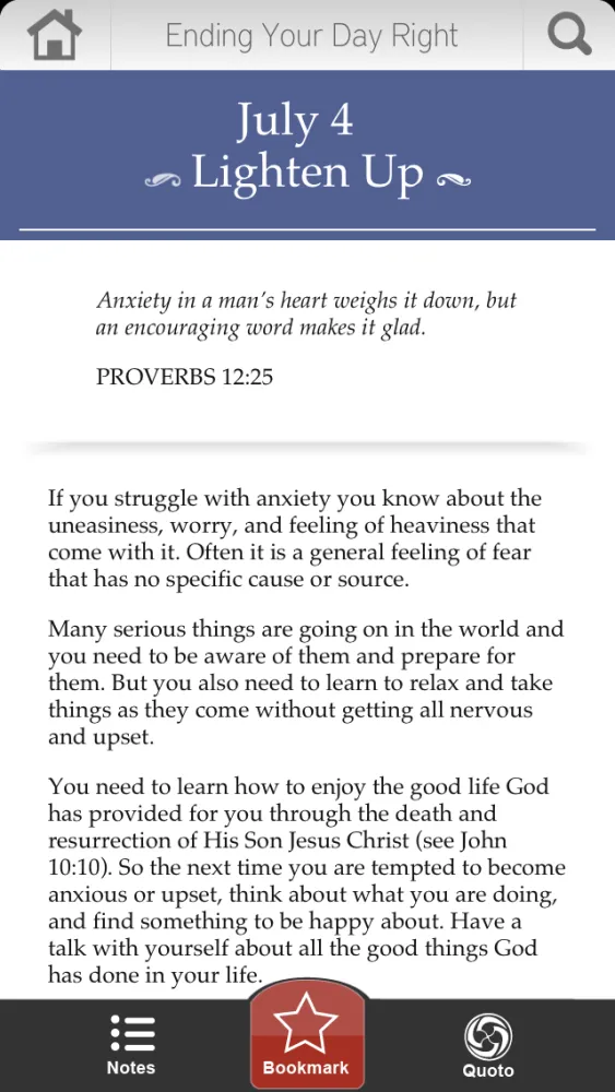 Скриншоты Ending Your Day Right Devotional