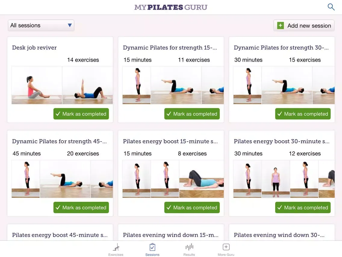 Ảnh chụp màn hình của My Pilates Guru: Pilates exercises for fitness, well-being and relaxation iPad 