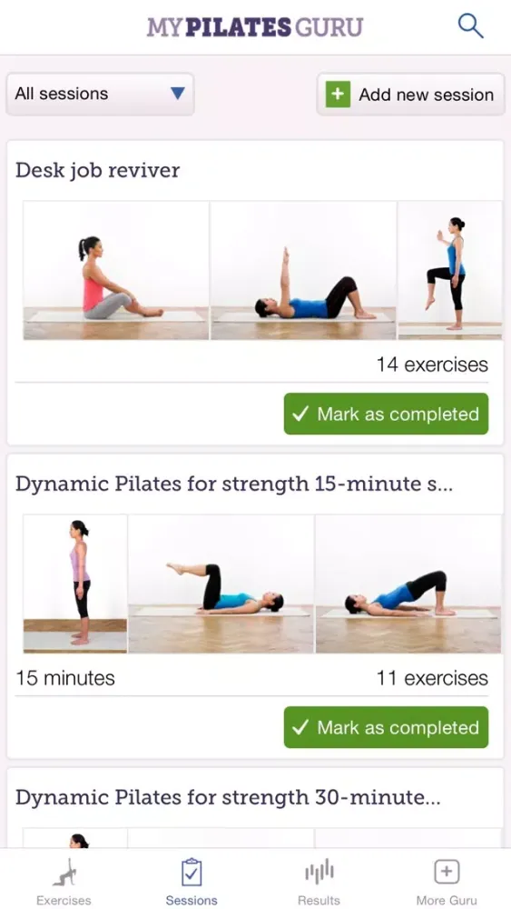 Ảnh chụp màn hình của My Pilates Guru: Pilates exercises for fitness, well-being and relaxation