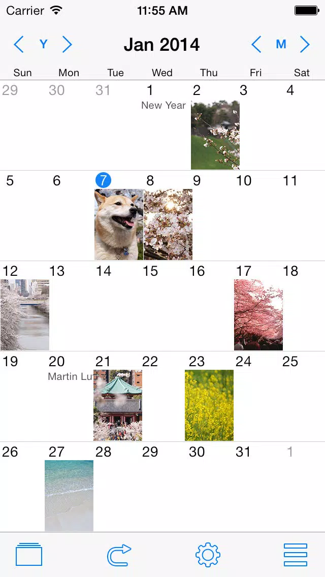 Ảnh chụp màn hình của PhotoCalendar Free - Photo Management,Editor,Sharing