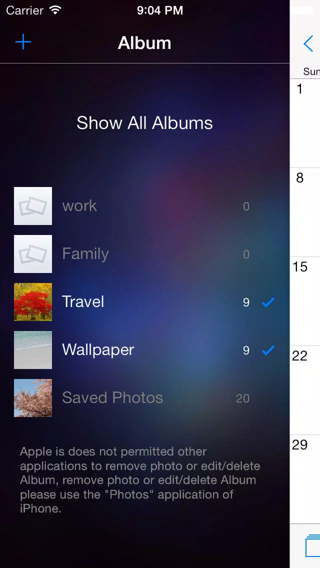 Ảnh chụp màn hình của PhotoCalendar Free - Photo Management,Editor,Sharing