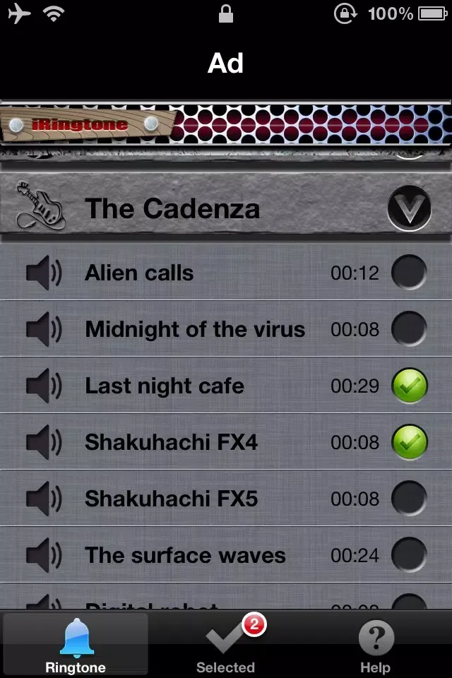 Screenshot di iRingtone Free - Ringtone collection application