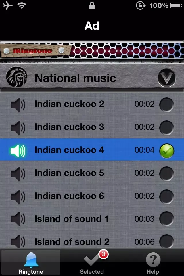 Screenshot di iRingtone Free - Ringtone collection application