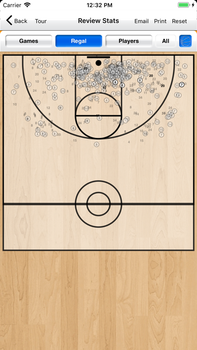 Capturas de tela do Basketball Stat Tracker Live