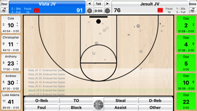 Capturas de tela do Basketball Stat Tracker Live