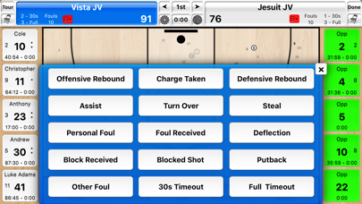 Capturas de tela do Basketball Stat Tracker Live