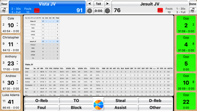Capturas de tela do Basketball Stat Tracker Live
